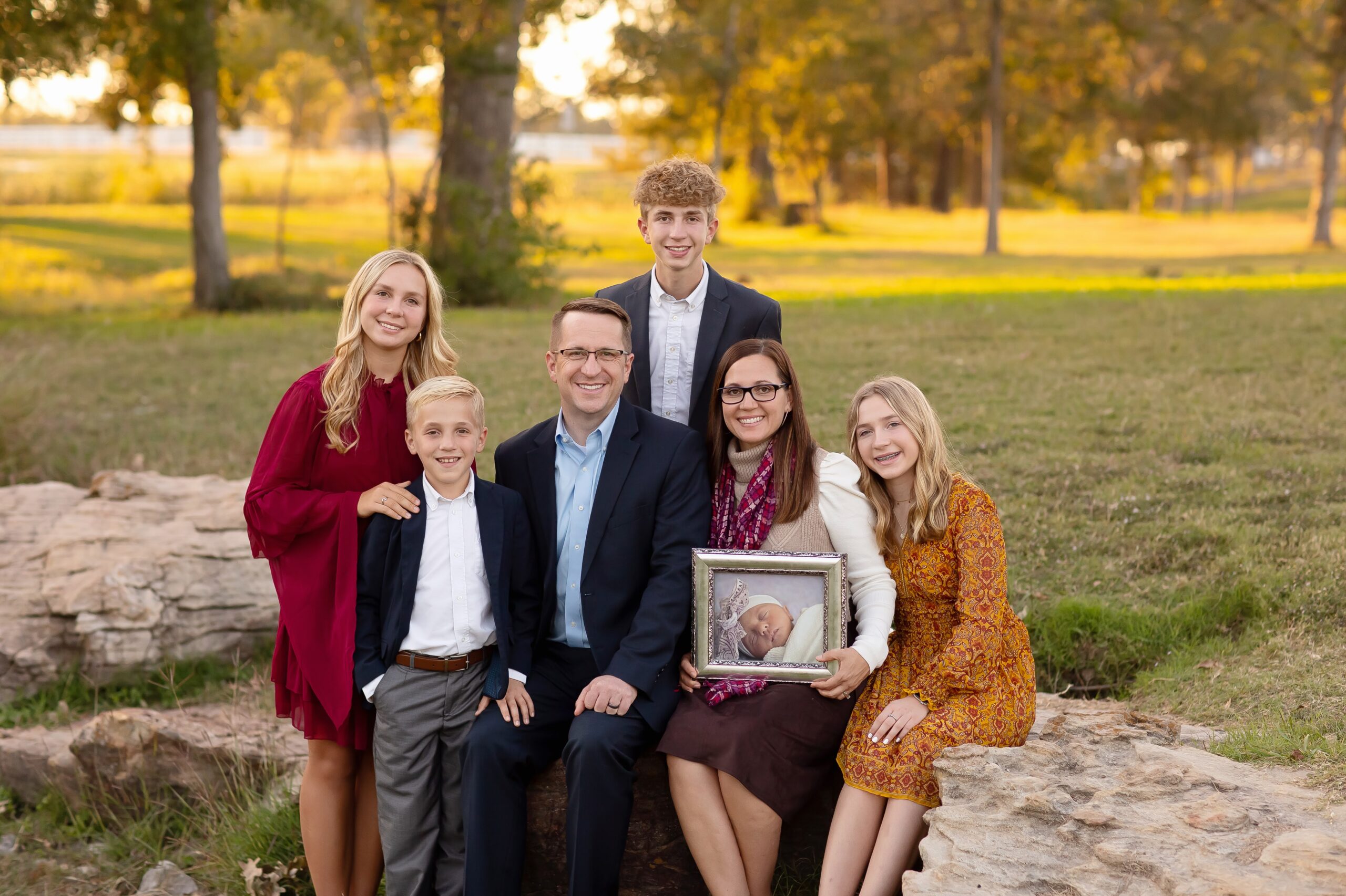 Dean Dr. Nate Y. Sharp with his wife and five children 