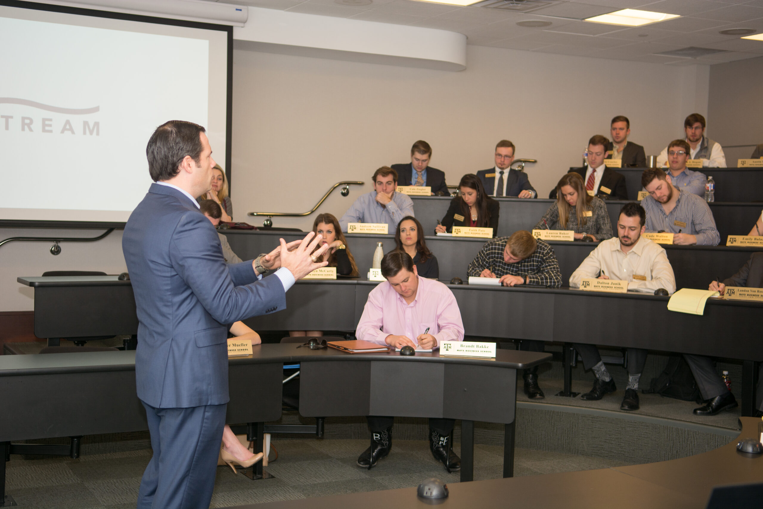 Preston Young in classroom